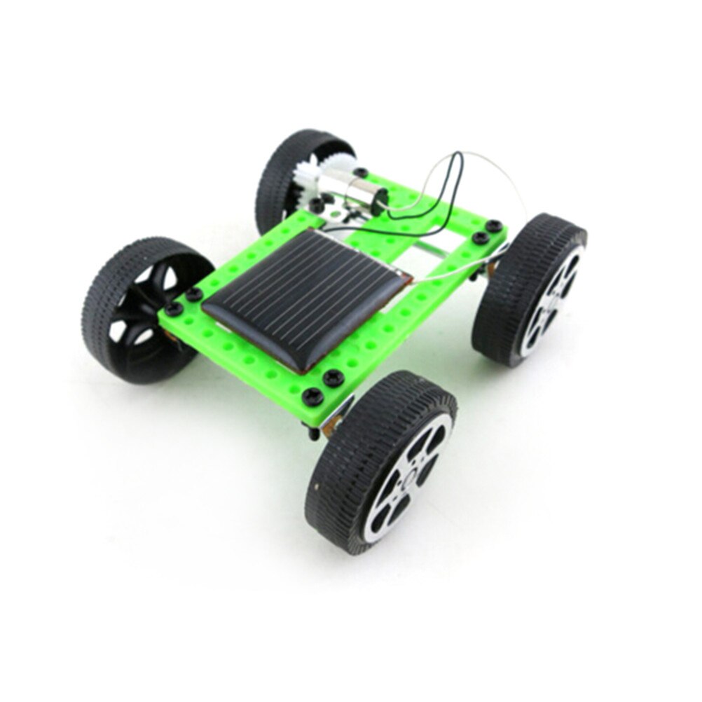 1 stk sjov mini solcelledrevet legetøj gør-det-selv bilsæt børne pædagogisk gadget hobby