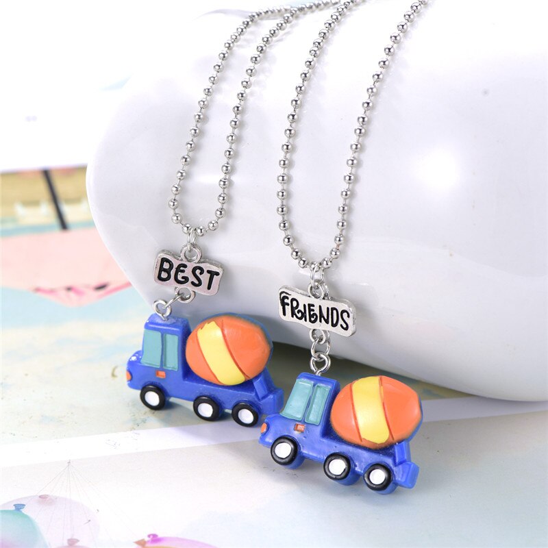 4 Stijlen Speelgoed Auto Jongen Hanger Ketting Lange Miniatuur Vriendschap Kralen Sieraden Voor Kinderen