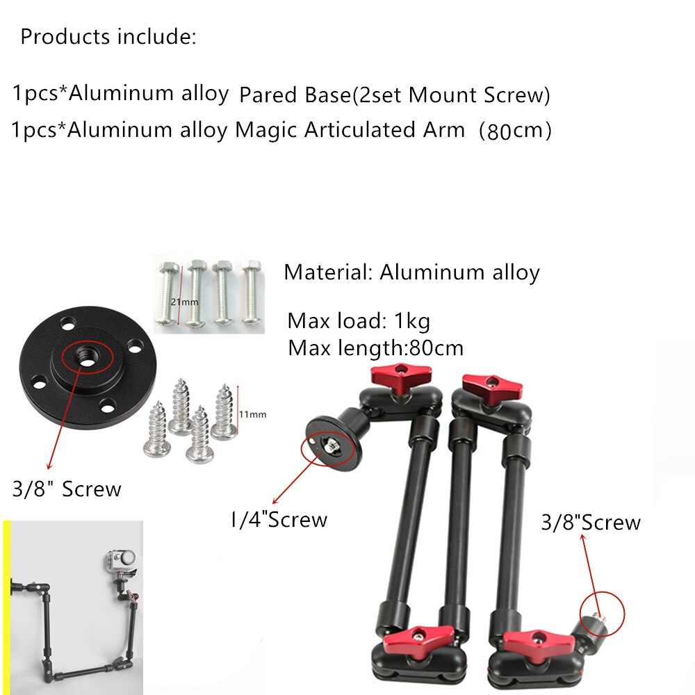 Brazo articulado mágico para cámara Gopor DSLR, soporte de 32 &quot;para videocámara, Smartphone, abrazadera de montaje en pared, Mini tableta, Webcam, vídeo y estudio: C Set
