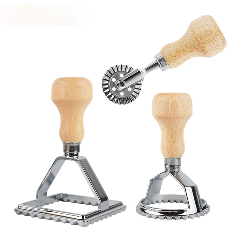 Italian Ravioli Cutter Set Pasta Press Kitchen Attachment Kit Maker Mold Tool Stamp Pastry Wheel