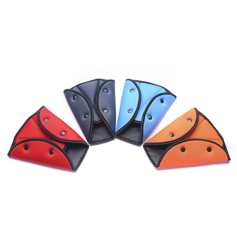 couverture de ceinture de sécurité pour voiture douce réglable enfants ceinture de sécurité fixateur Triangle Anti-rebord pour les ceintures de Protection du cou de l'enfant