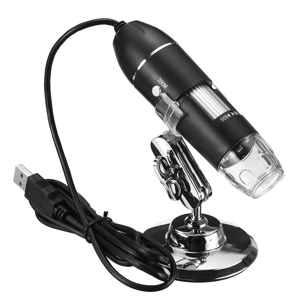 1600X USB Digital Microscope Electronic Microscope Camera Endoscope 8 LED Magnifier Adjustable Magnification with Stand For PC: USB 1600X