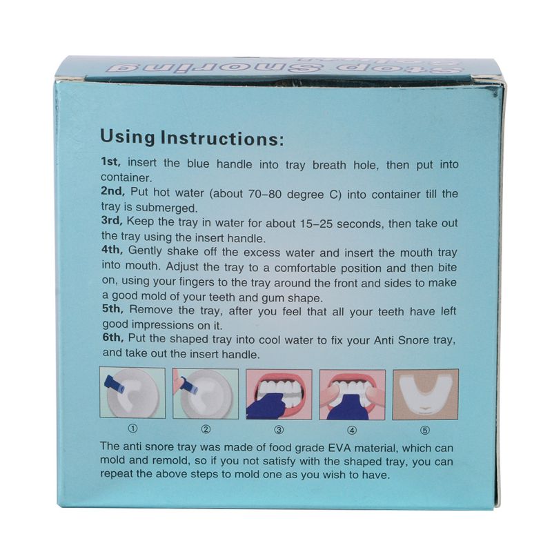 Silicone parar de ronco anti ronco bocal apneia guarda bruxismo bandeja sleep aid protetor bucal parar dentes moagem boca guarda