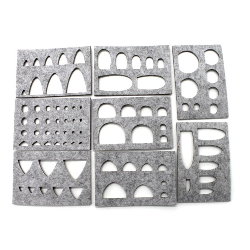 Moule en feutre de laine, 8 pièces, aiguille de feutrage, pochoir artisanal, application de mise en forme artisanale, 4x 7a