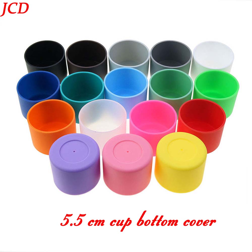 5.5cm Water Cup Mat Silicone Thermos Coasters 55mm Cup Bottom Ring Wear Resistant Shatter Resistant Bottom Cover Coaster