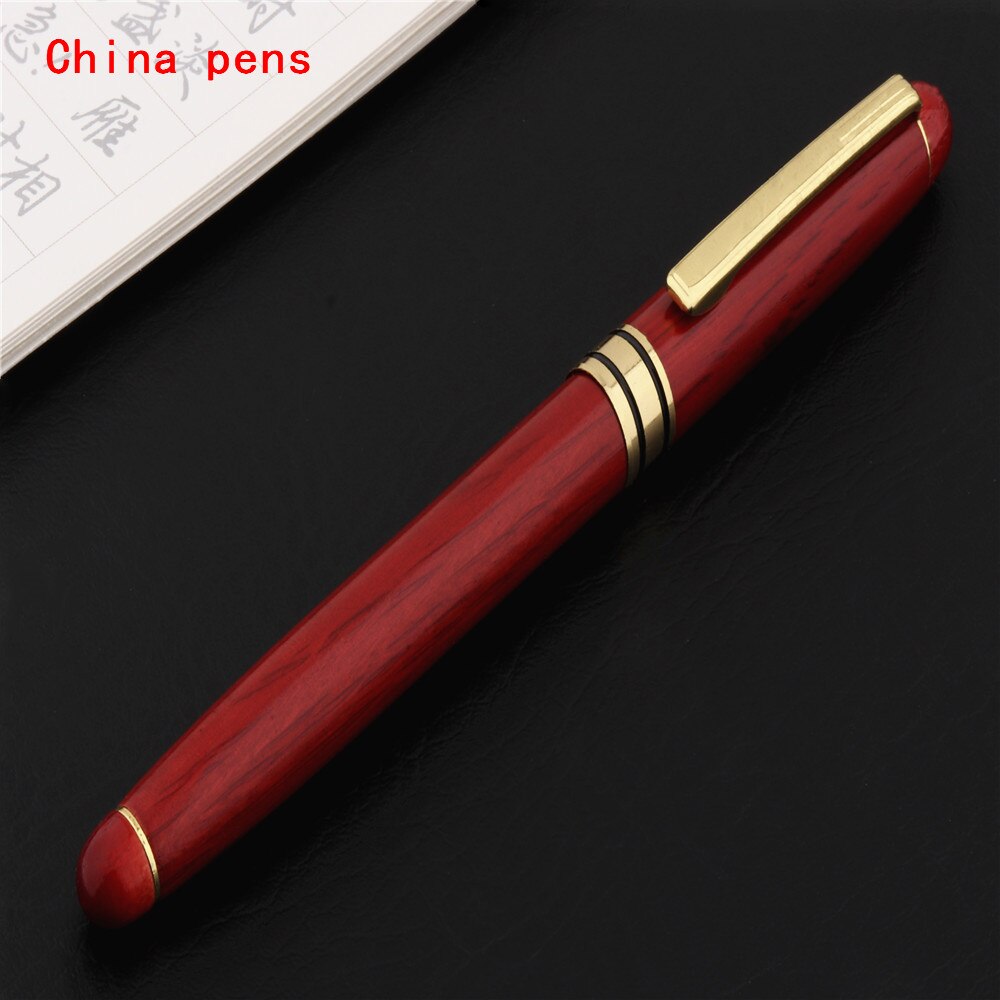 Luxury pen quality 520 log wood Business office Rollerball Pen School student stationery Supplies Ball point Pens: A