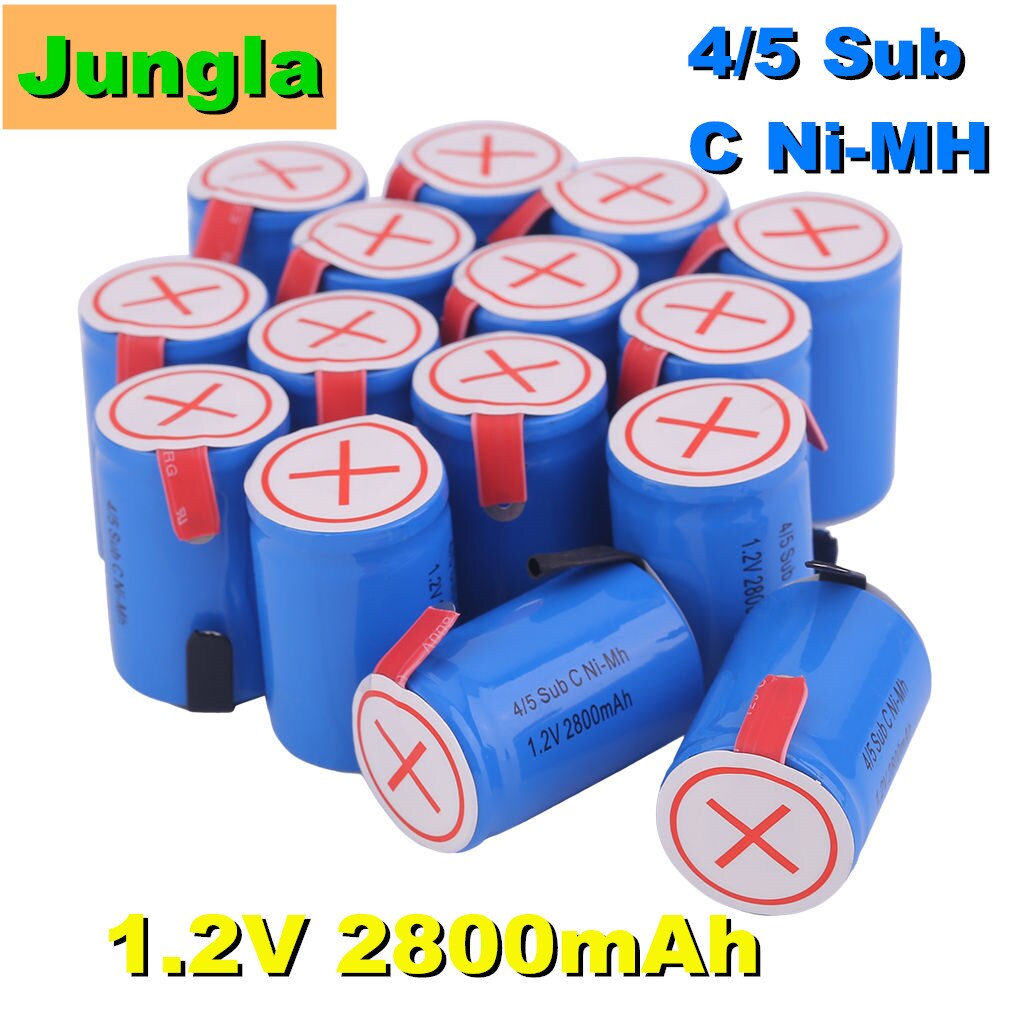 4/5SC SC Sub C li-ion Li-Po Lithium Battery high-discharge 1.2V 2800mAh Rechargeable Ni-MH Batteries With Welding Tabs