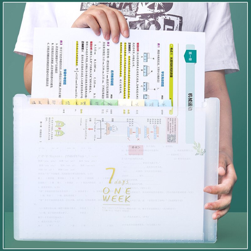 Multi-layer Folders Accordion File Holder Document Pockets Organizer Test Paper Pockets With Index Post