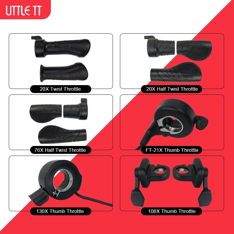 Electric Bicycle Finger Thumb Throttle ebike Whole Throttle Half Twist Throttle Handle for Electric Scooter Bike Conversion Kit