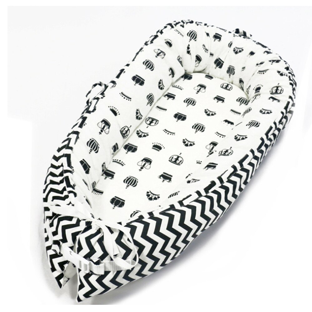 Baby Nest Bed Portable Crib Infant Toddler 100% Cotton Fabric Bed Cradle for Newborn Cots Nursery Washable: style 2