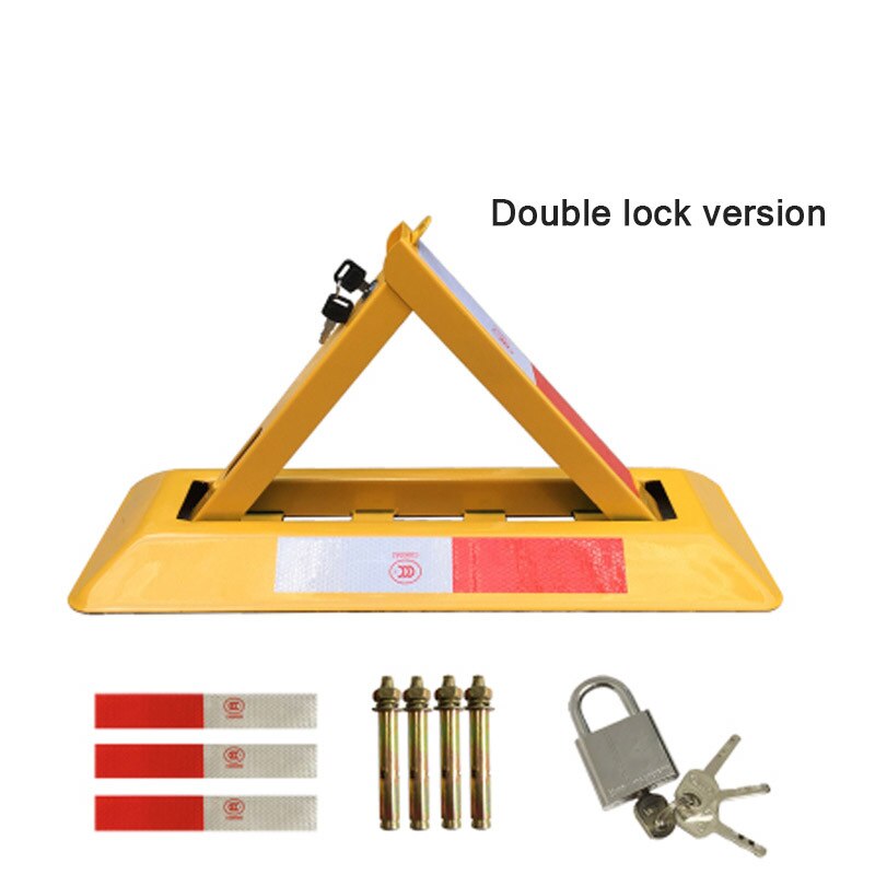 Thick double lock triangle ground lock parking lock parking pile parking column garage lock car lock parking lock special lock