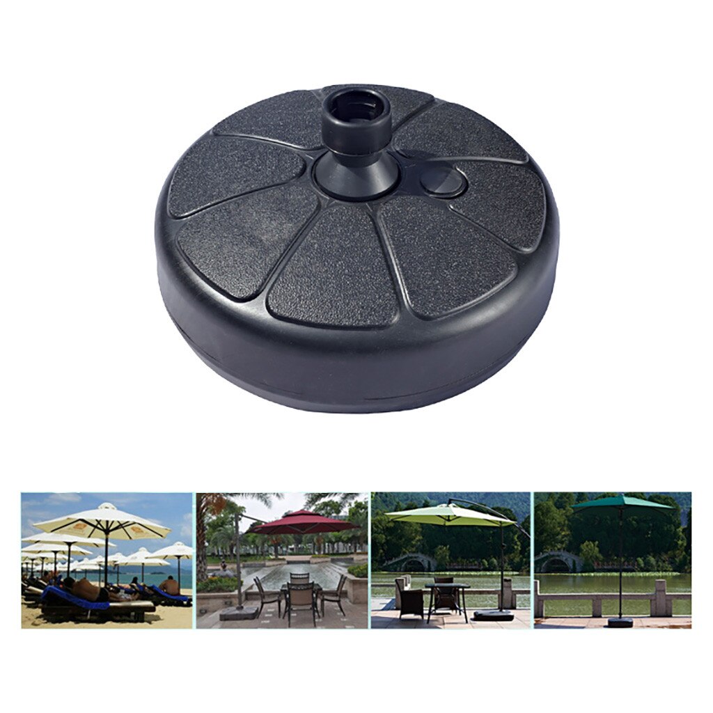 Durable Portable Outdoor Parasol Garden Umbrella Base Stand Round Patio Beach Garden Patio Umbrella Sun Shelter Accessory #T1G