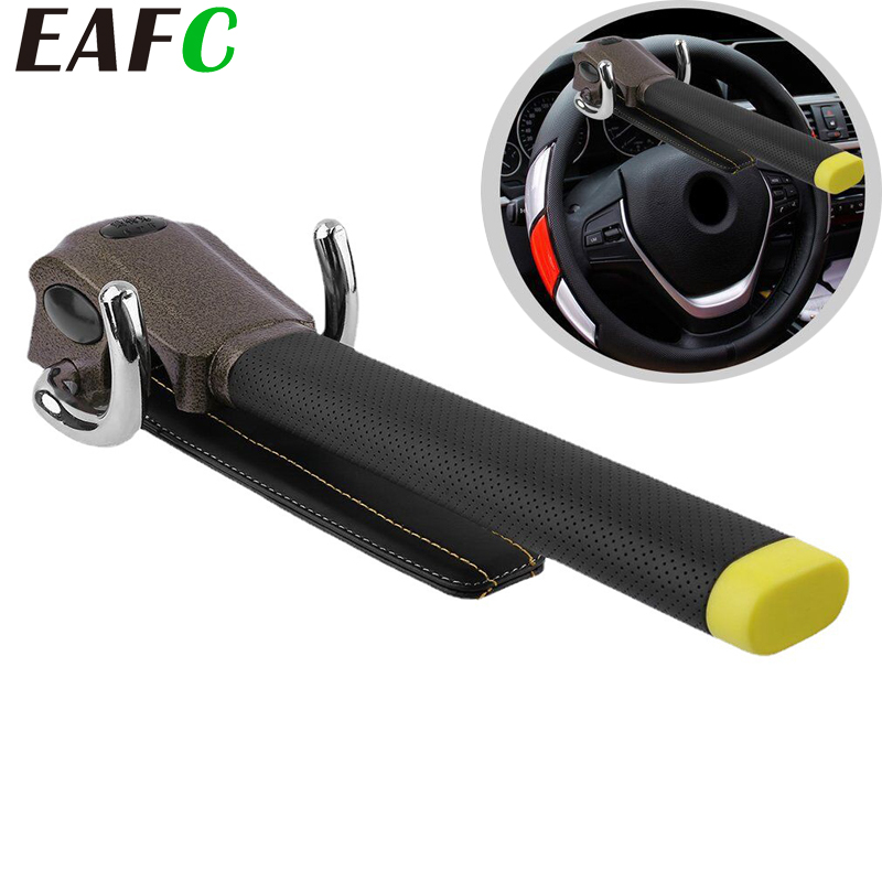 EAFC Blocco antifurto per volante per auto Protezione antifurto pieghevole in acciaio inossidabile audace Protezione per blocco auto T-LockTravel serratura