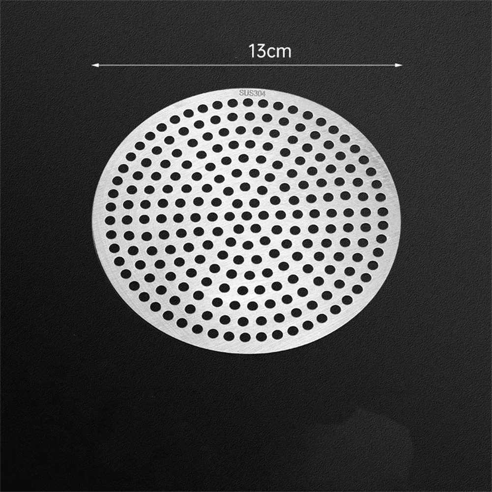 Colador de fregadero de ducha de acero inoxidable, cubierta de filtro de pelo para baño, ducha, cubierta Circular de drenaje de suelo, pantalla de filtro de pelo: Negro