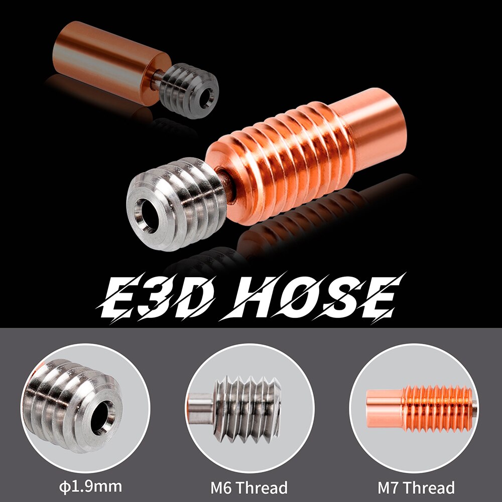 2/1 sztuk ze stopu tytanu Bi metal-metal E3D V6 gardła Heatbreak V6 mosiądz miedziowanie Hotend bimetaliczny dla Prusa i3 MK3 1.75MM