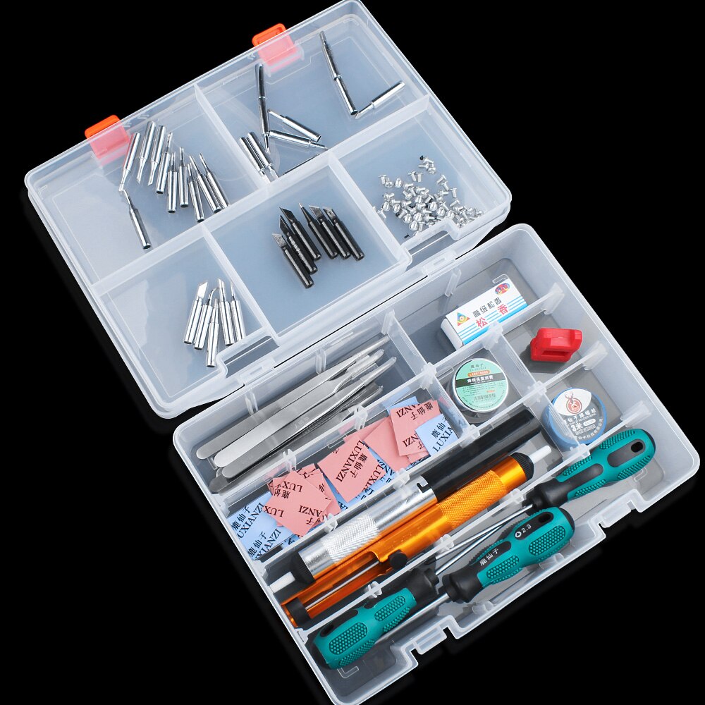 Luxianzi Transparante Plastic Opslag Gereedschap Doos Met Handvat Verstelbare Reparatie Toolbox Hardware Schroef Stofdicht Organizer Case