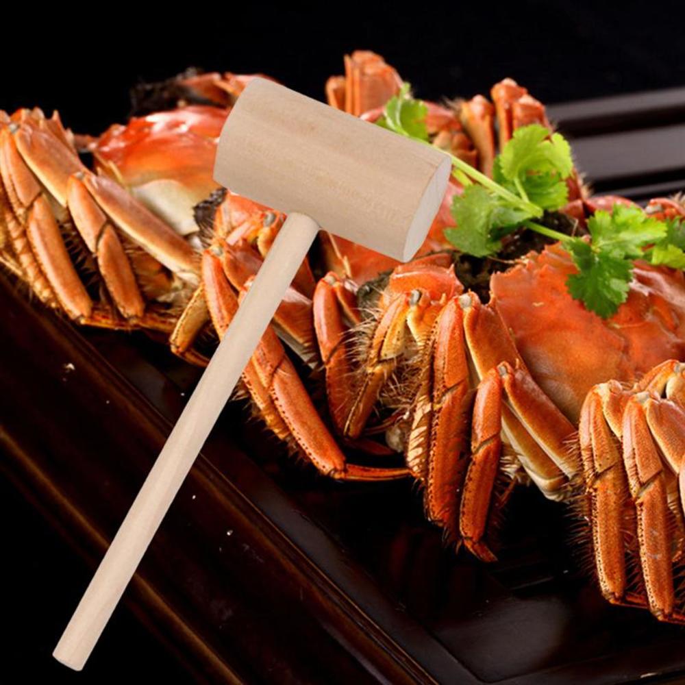Maillets en bois pour crabe, fruits de mer, fruits de mer, coquille, crabe, solide, naturel, marteau pour outil de craquelage, 10 pièces