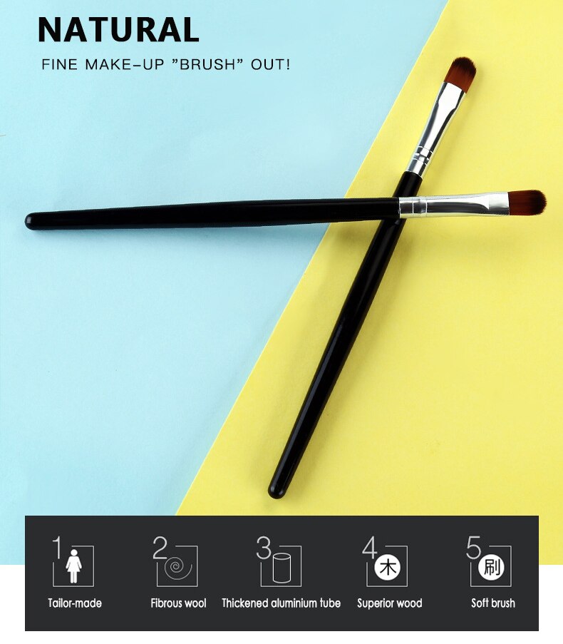Lång stång makeup ögonskugga borste nybörjare makeup borste multifunktions skönhet concealer borste