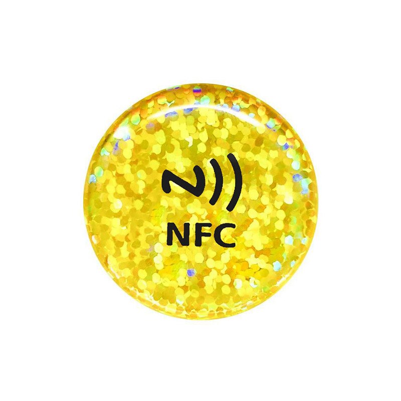 5 stück 144 Byte 13,56 MHZ Durchmesser 30mm Anti Metall NFC Ntag213 Epoxid Etiketten/Aufkleber Alle praktisch sozialen Teilen OneHop Schild