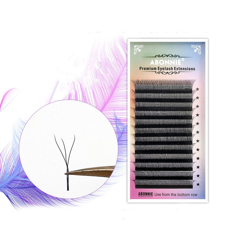 Eyelash Extensions 10D Thickness 0.07 C Curl Eyelashes Middle Stem & Long Stem Premade Lash Fans Supplies Lashes