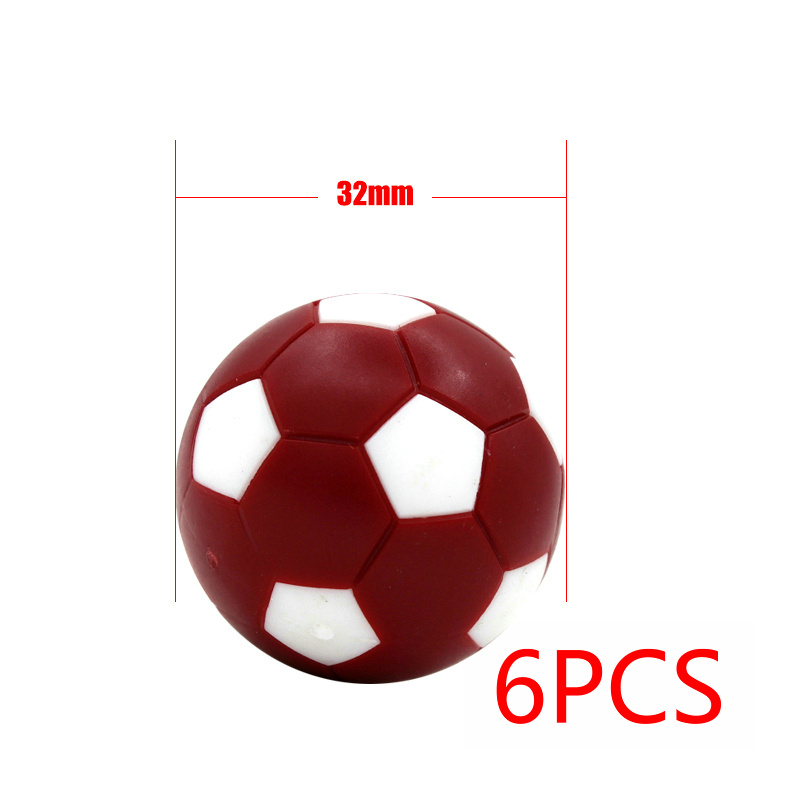 6PCS/lot 32mm Small Soccer Ball Mini Table Football Balls Black White Soccer Ball for Entertainment Flexible Trained Relaxed Toy: black