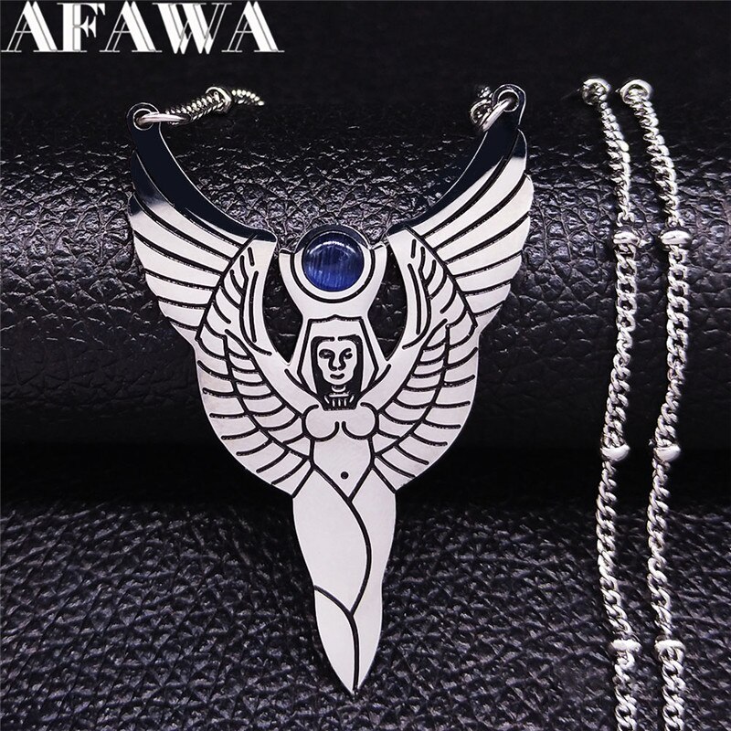 neue Sonne Göttin Edelstahl Halskette Kette für Frauen Silber Farbe Halskette Schmuck collares mujer N4030S02