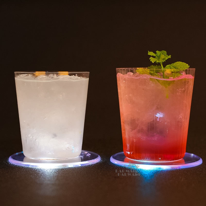 ledet bar selvlysende bord kopp matt kjøkken matt pute til bar cocktail ktv lys utgangspunkt gravitasjon induksjon batteri bar verktøy