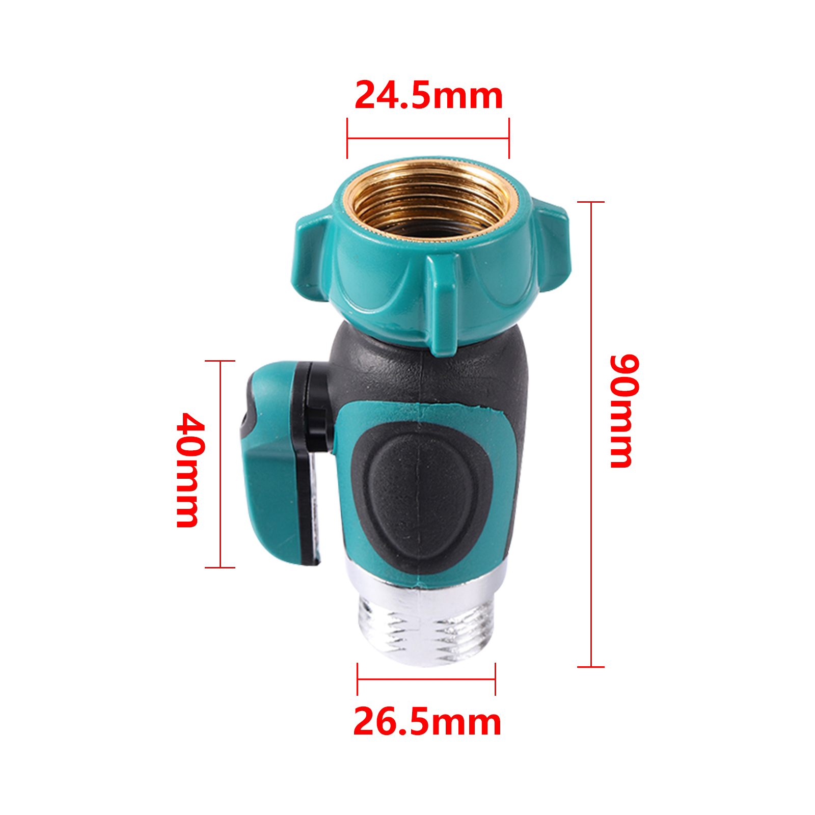 Divisor de mangueira de irrigação de jardim, válvula de derivação de água de 1 via e 2 vias, 3/4 ", torneira de rosca padrão americano, adaptador de torneira distribuidor de água: Marrom