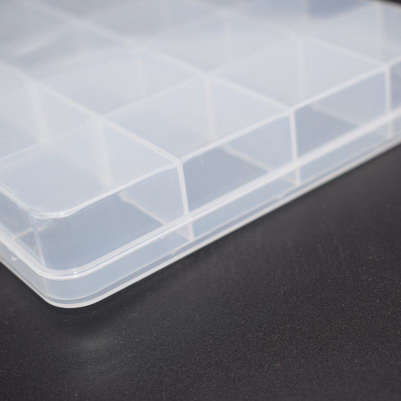 10 \ 13 \ 24 rejilla fija caja de almacenamiento transparente de plástico de los PP caja de accesorios de la joyería de partes de la caja de clasificación componentes de caja de embalaje