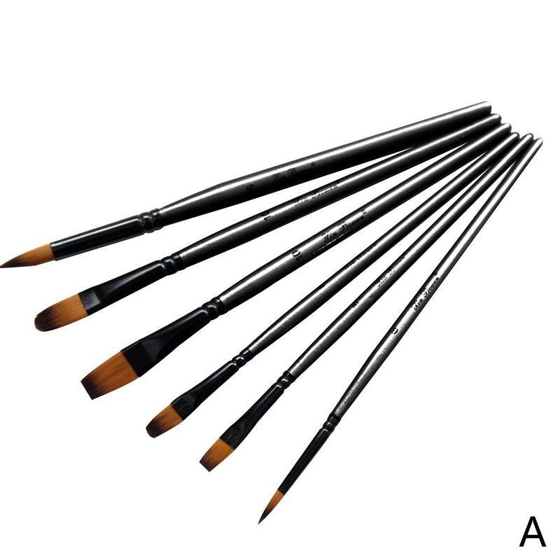 Paint Art Tools Black/blue Pen & Oil Painting Bracket Handle Palette White Accessories & Color & Flower Scraper Canvas Wood: 6pcs black pen