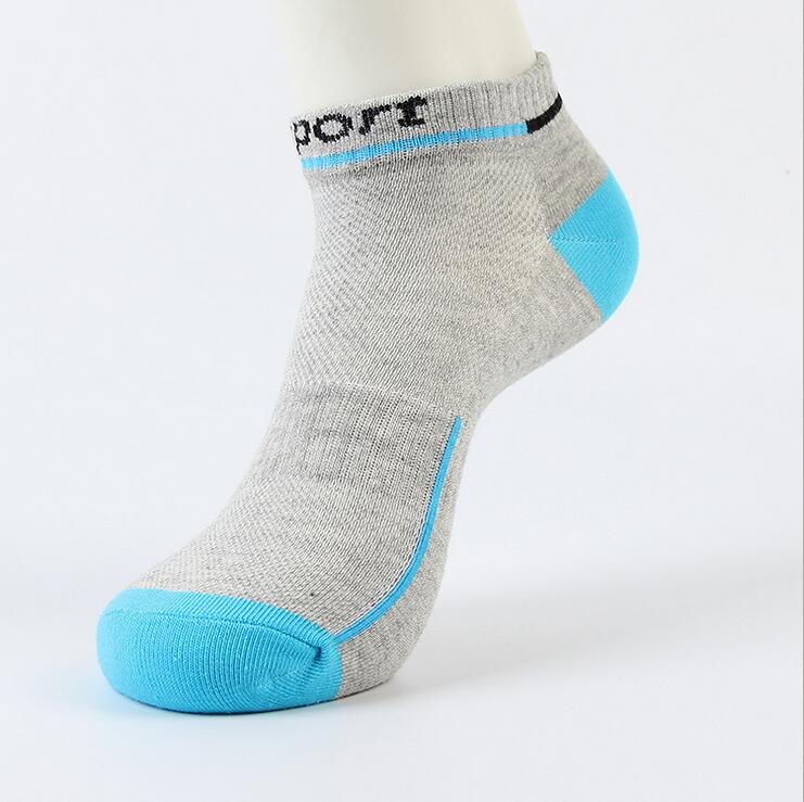 Cotton Socks Men Thin Cycling Socks Low Ankle Socks Sport Athletic Socks Women Sock Sneaker Basketball Socks Men: sport grey blue