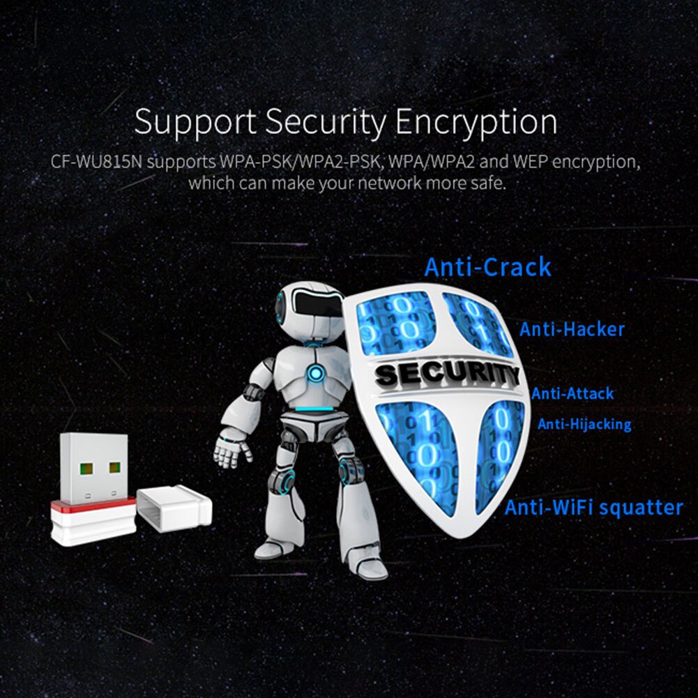 2.4GHz Office Mini Drive Free Wifi Adapter Receiver Stable Signal USB Interface Laptop External Auto Installation Network Card