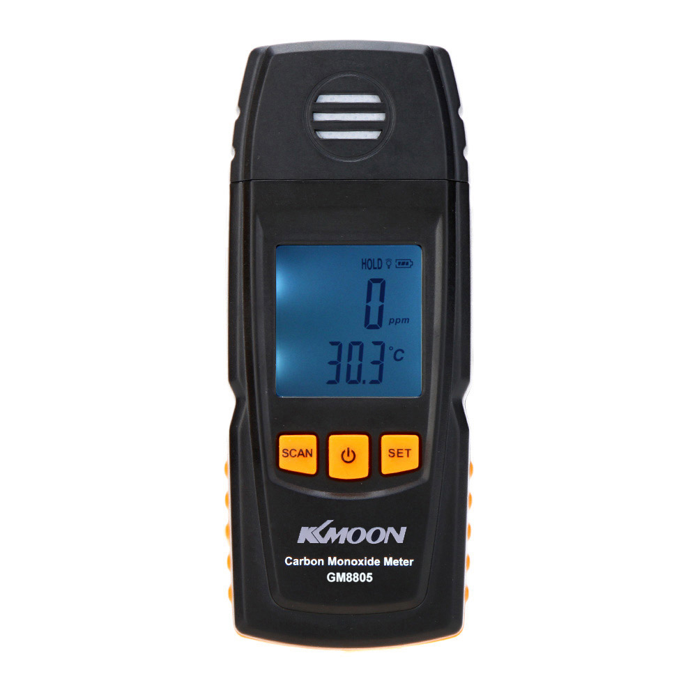 KKmoon Handheld Koolmonoxide Meter met CO Gas Tester Monitor Detector Gauge 0-1000ppm GM8805