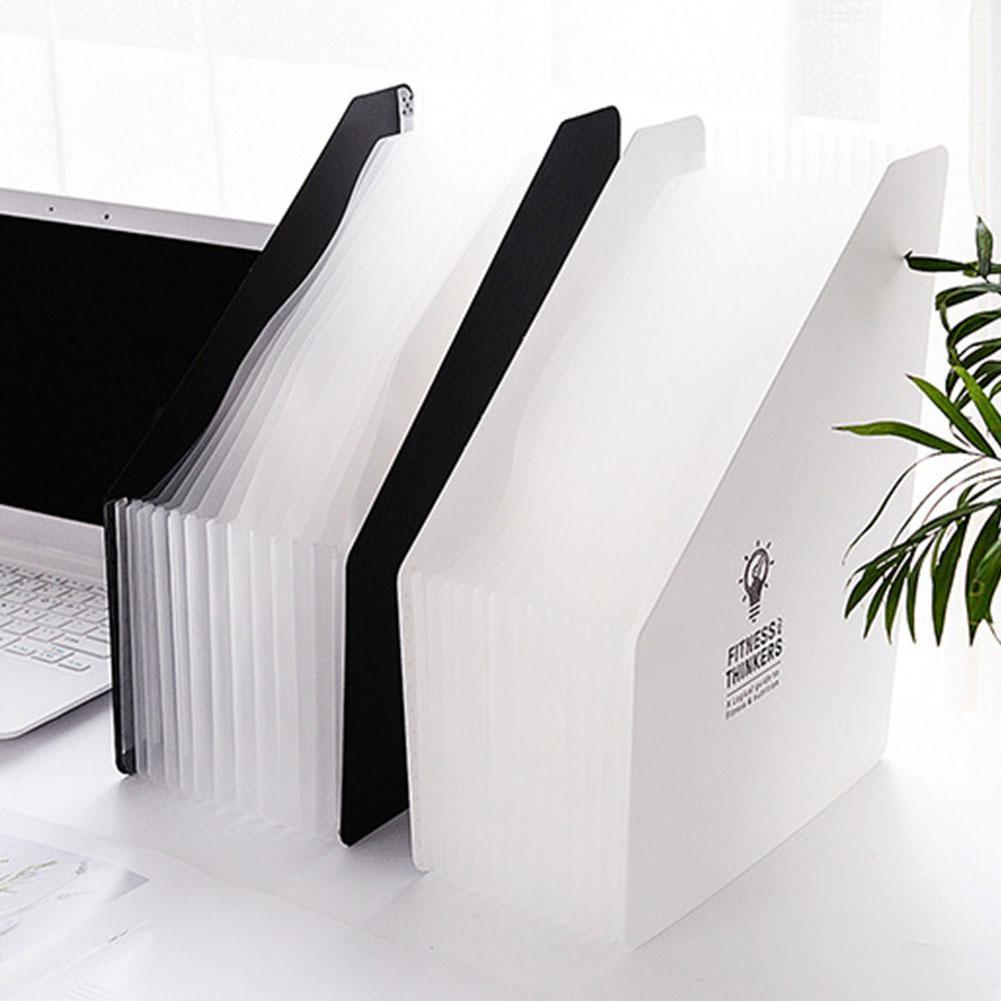 A4 12 Pockets Expanding File Folder Organizer Portable Folder Business File Waterproof Holder File Supplies Office Docu C2J1