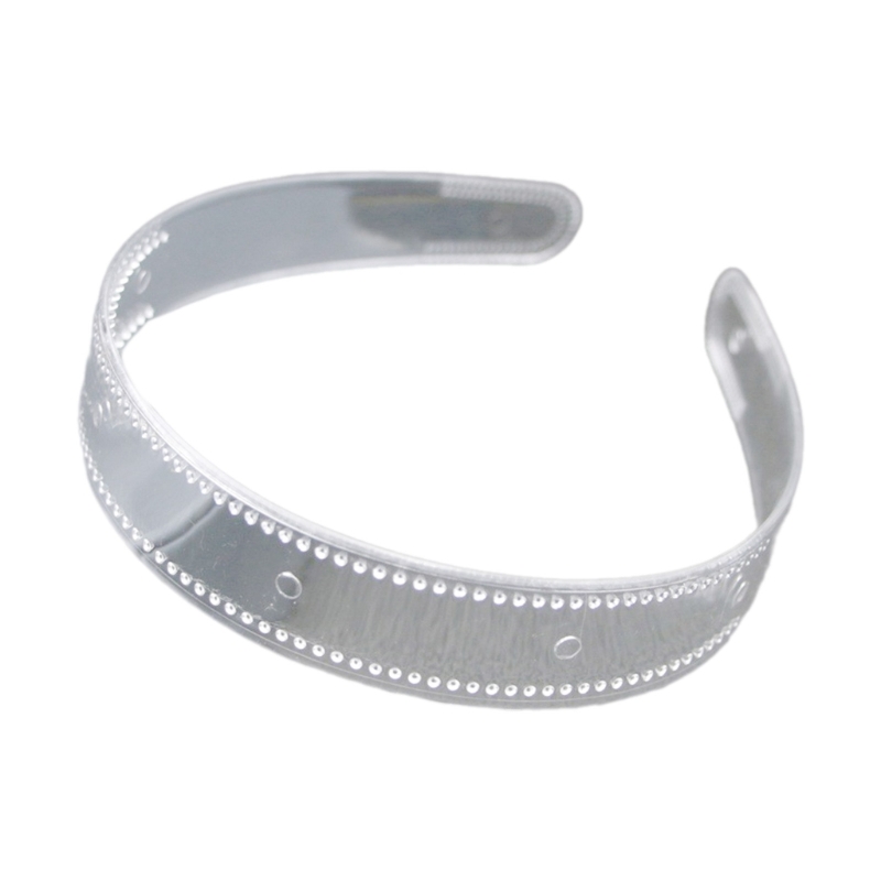 Diadema ancha y fina transparente para mujer, aro de pelo dentado para novia, 8mm/12mm/20mm/25mm, diadema de plástico transparente para , uso diario: Gris