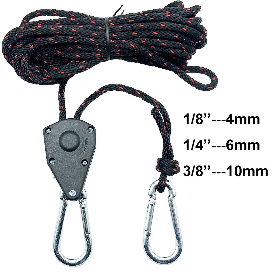 4/6/10mm Zelt Einstellbare Seil Verschluss Feste Schnalle Riemenscheibe Schlüssel Ratsche KleiderbüGel Lichter Heben Camping Markise Wind Seil