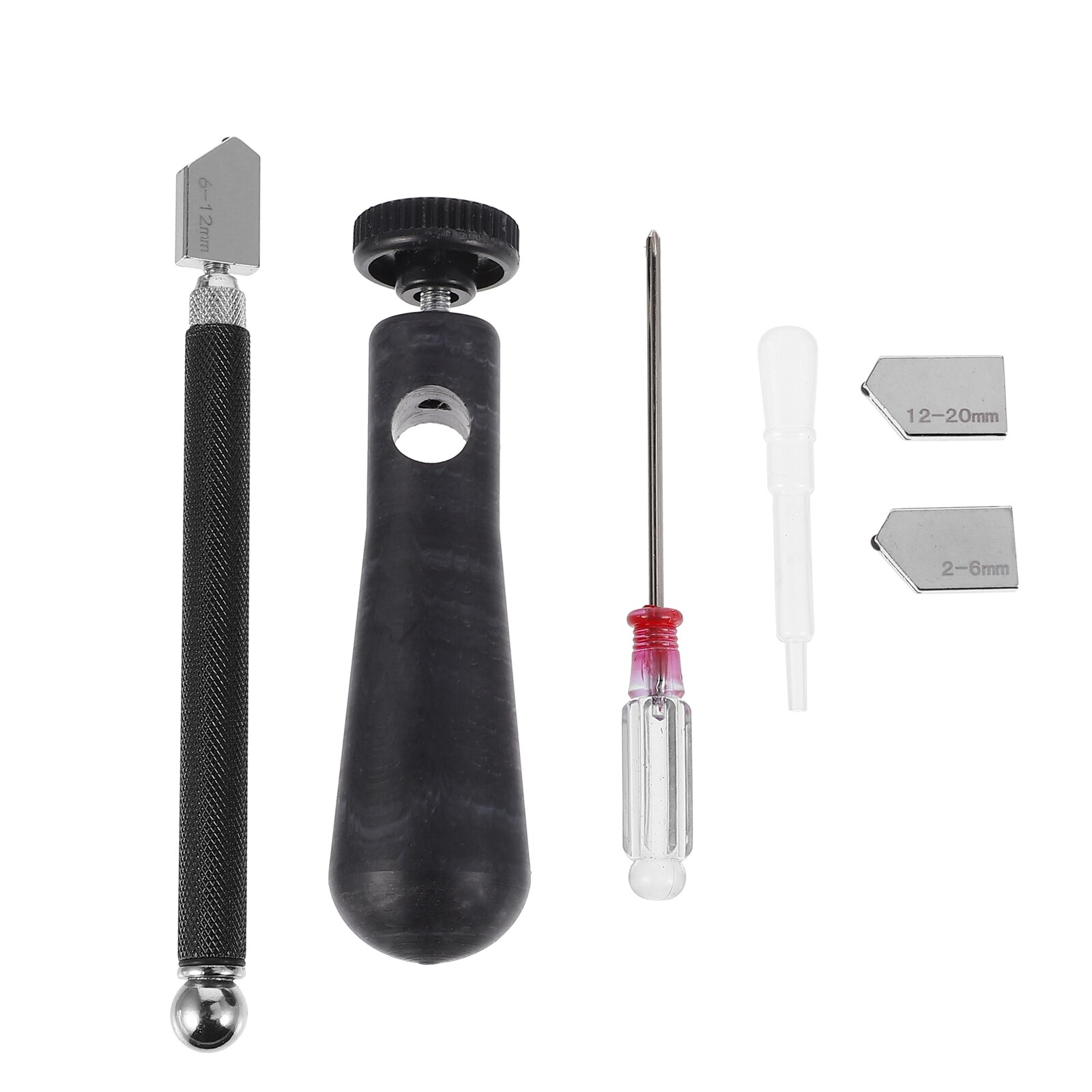 1 Set/6pcs Glass Cutter with Engraving Scriber Pen Stained Glass Tile Cutter: Default Title
