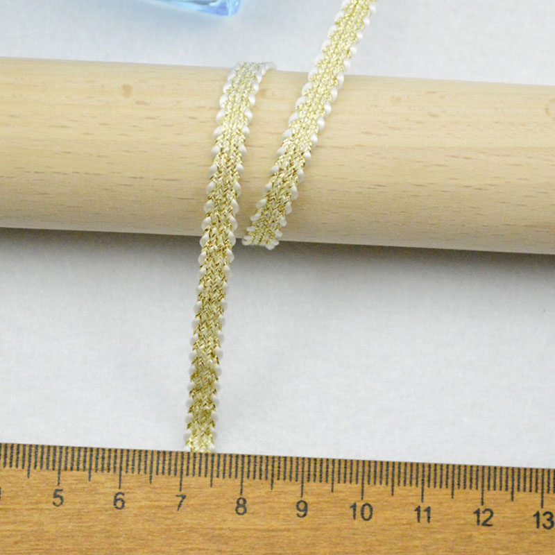 5 m/16,4 Fuß Profi Packung, 5 mm breit, Vorhang, Tausendfüßler, Spitze, gebogener Wellenbesatz, handgefertigt, DIY-Handwerk, Nähbesatz, Bänder, BH-Vorhang-Dekoration: Zimt