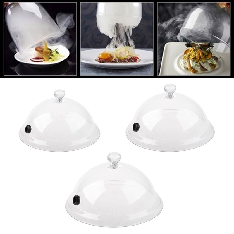Thuis Roken Dome Cover Keuken Koken Rook Kap Acryl Rook Zetgroep Cloche Deksel Voor Roker Spuit Borden Kommen