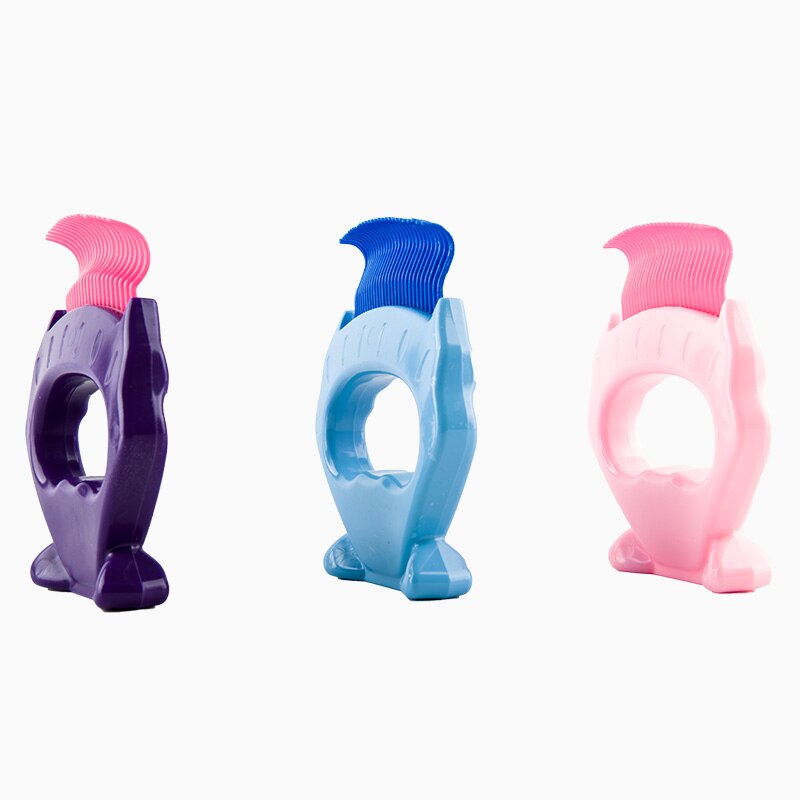 Escova para pentear animais de estimação, pente massageador de plástico