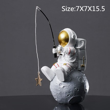 Nordic Astronaut Standbeeld Thuis Desktop Decor Karakter Sculptuur Kosmonaut Hero Kantoor Miniaturen Model Creatieve Figuur Beeldjes: Style 6