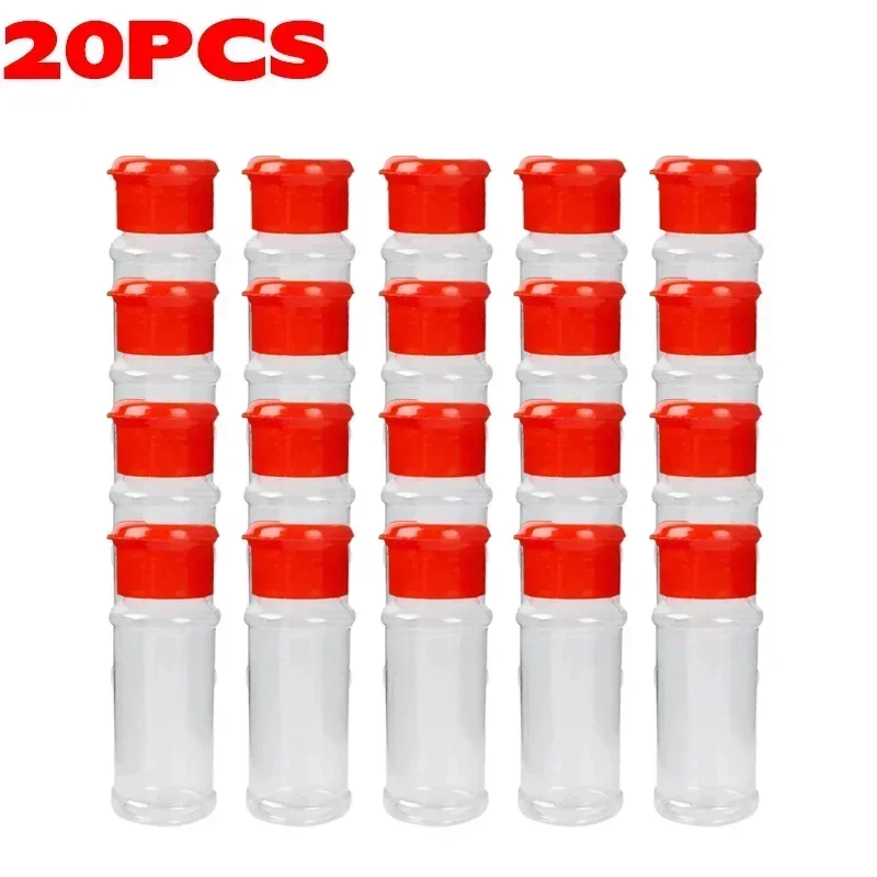Tarro de especias de plástico transparente, botella de condimento de cocina, sal, pimienta, recipiente, tarro de condimentos para barbacoa, herramientas de almacenamiento de especias de cocina: violet
