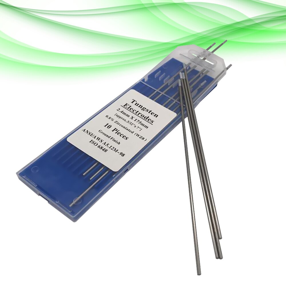10pcs/1 Bag TIG Welding Tungsten Electrodes 0.8% Zirconiated WZ8 Tungsten Electrode Welding Rods (1.0MM x 150MM): Silver 5