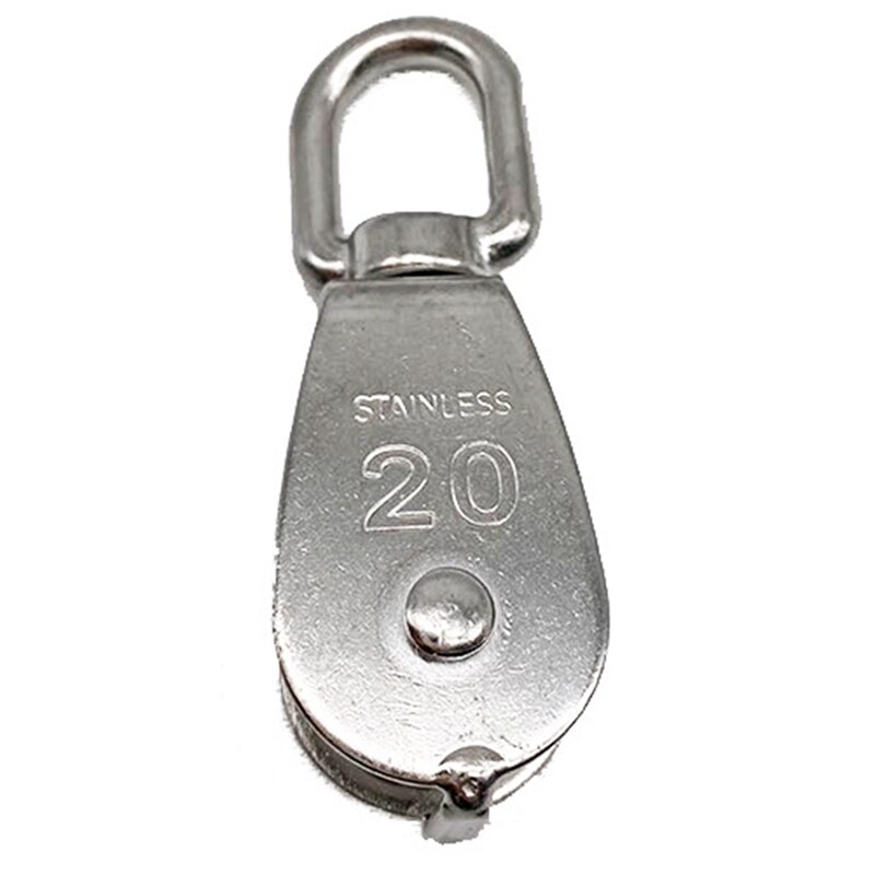 Stainless Steel Pulley Single Wheel Swivel Lifting Rope Pulley Set Lifting Wheel Tools Crank Pulley: Default Title