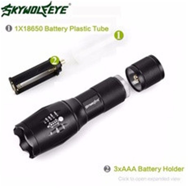Skywolfeye 3000 Lumens 3 Modes XML XPE LED 18650 Flashlight Torch Lamp Powerful home outdoor travel lighting flashlight #3J10
