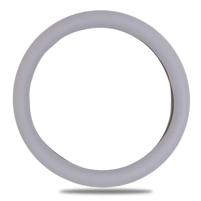 Sklisikker silikon rattbeskytter, beskyttelsesdeksel til bilratt, sklisikkert elastisk stretch rattdeksel til bilratt: Grå