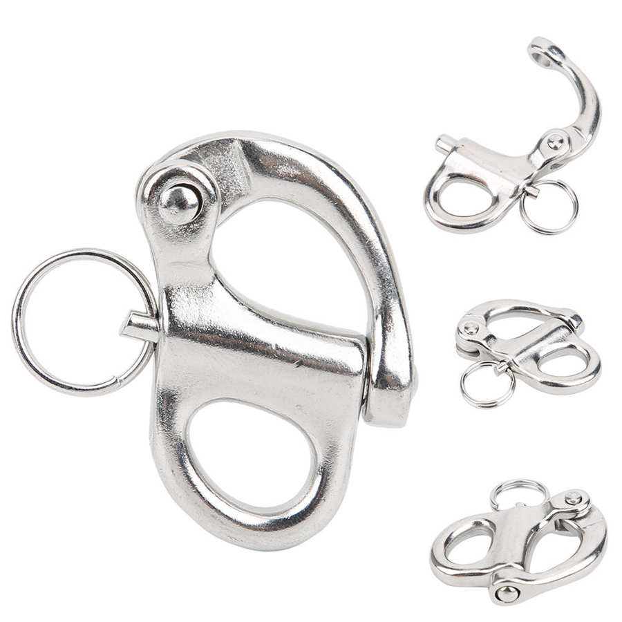 Mountaineering Rock Climbing Quick Release Swivel 316 Stainless Steel Fixed Quick Release Snap Hook Climbing Accessories