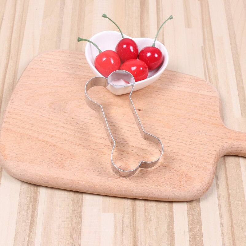 1Pcs Diy Hond Bot Vorm Cookie Mold Rvs Taart Decoratie Biscuit Cutter