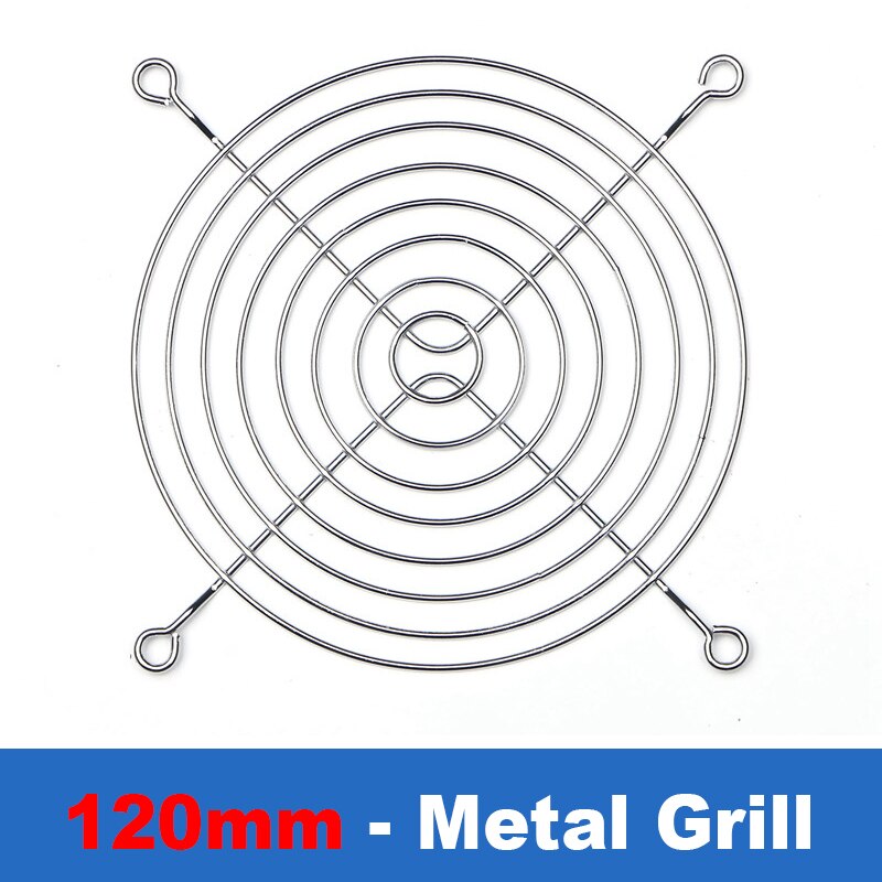 Metal Fan Grill Cover PC Computer 140mm 120mm 90mm 80mm CPU Case Cooler Protector 3D Printer 40mm 60mm Radiator-Silver: 12CM