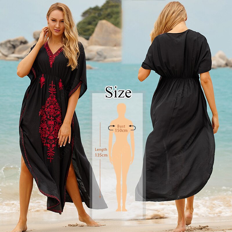 Cotton Beach Cover up Kaftans Sarong Bathing Suit Cover ups Beach Pareos Swimsuit Cover up Womens Swim Wear Beach Tunic #Q641: Q854-641